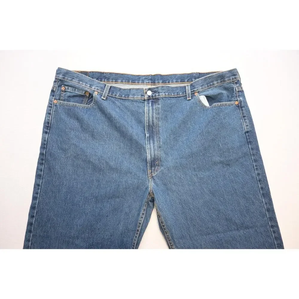 Levi's 550 Relaxed Fit Straight Blue Denim Jeans Mens Size 52 x‎ 32